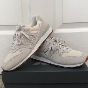 New Balance by Madewell 696 White Sneakers